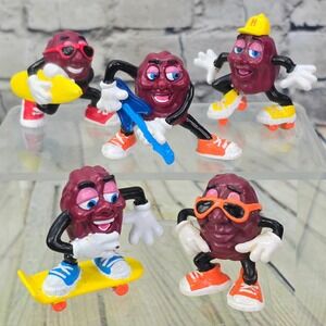 The California Raisins Toys 5 Piece Set Vintage Collectible Figures